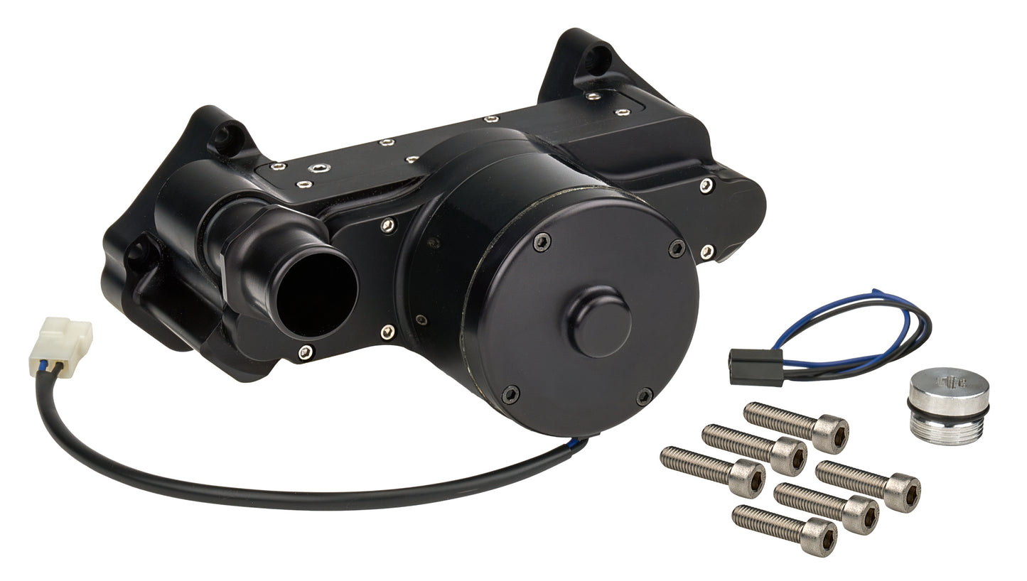 Allstar Performance Water Pump - Electric - Block mount - 1-1/4-12 in Hose Barb O-Ring Inlet - 1-1/4-12 in Hose Barb