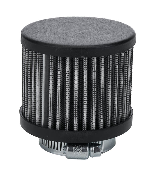 Allstar Performance Breather - Clamp-On - Round - 1-1/2 in OD Tube - Reusable - Steel - Black Powder Coat - Each