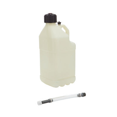 Allstar Performance Utility Jug - 5 gal - 9.5 x 9.5 x 22.75 in Tall - O-Ring Seal Cap - Screw-On Vent - Filler Hose -