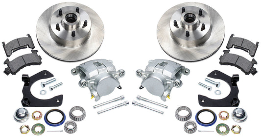 Allstar Performance Brake System - Front - GM Metric - 1 Piston Caliper - 11.000 in Plain Iron Rotor - Offset Hub -