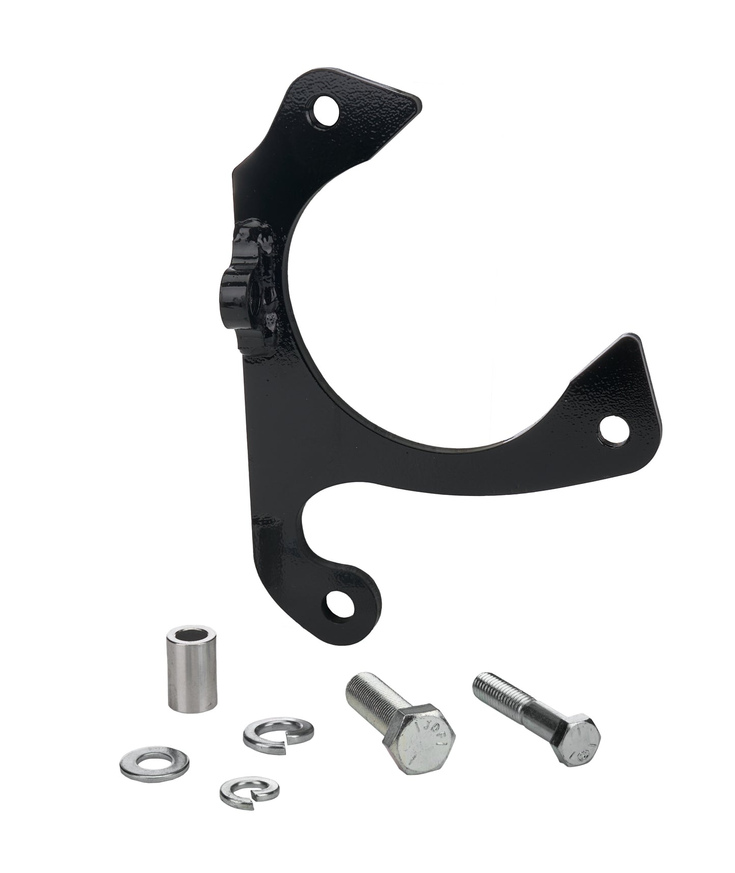 Allstar Performance Brake Caliper Bracket - Front - Passenger Side Mount - Steel - Black Powder Coat - Hybrid Rotor -