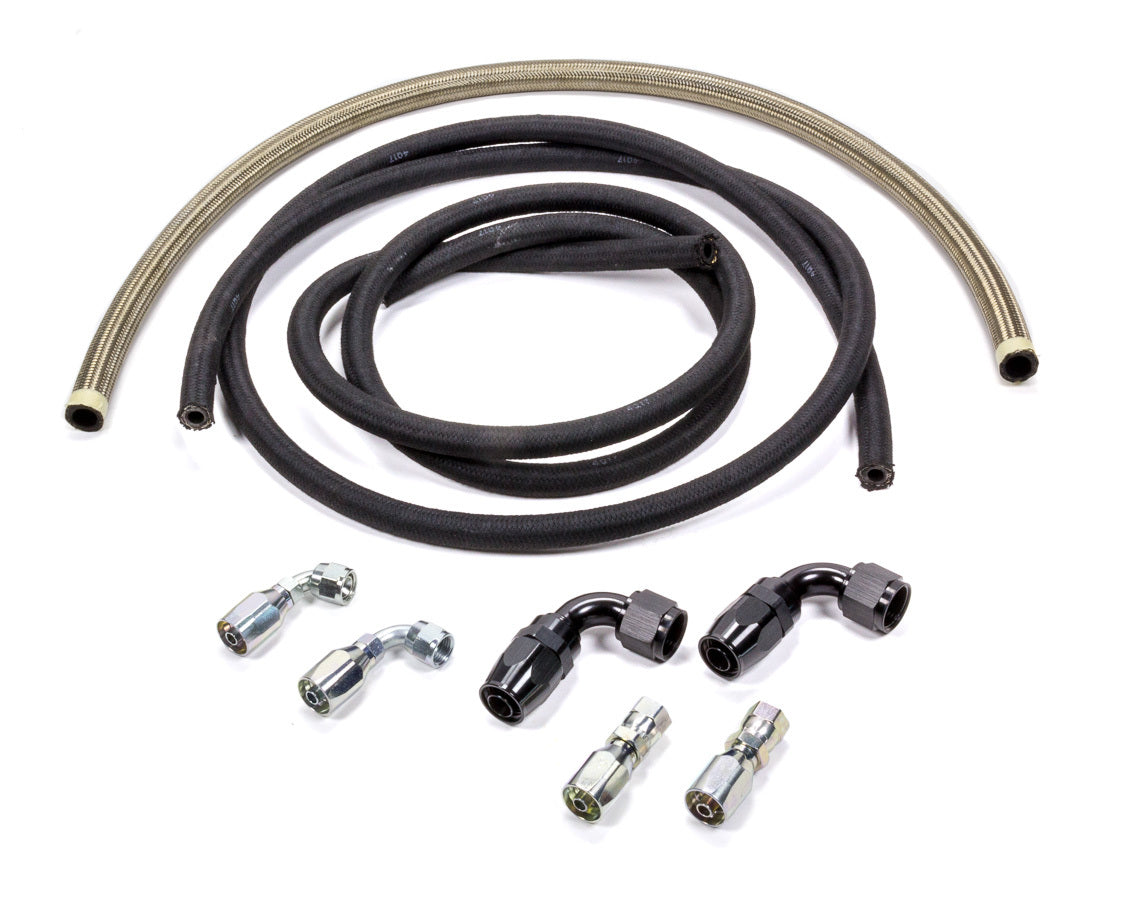 Allstar Performance Power Steering Hose Kit - Hose Ends - Bell Housing Mounted Pump - Rack and Pinion - Kit