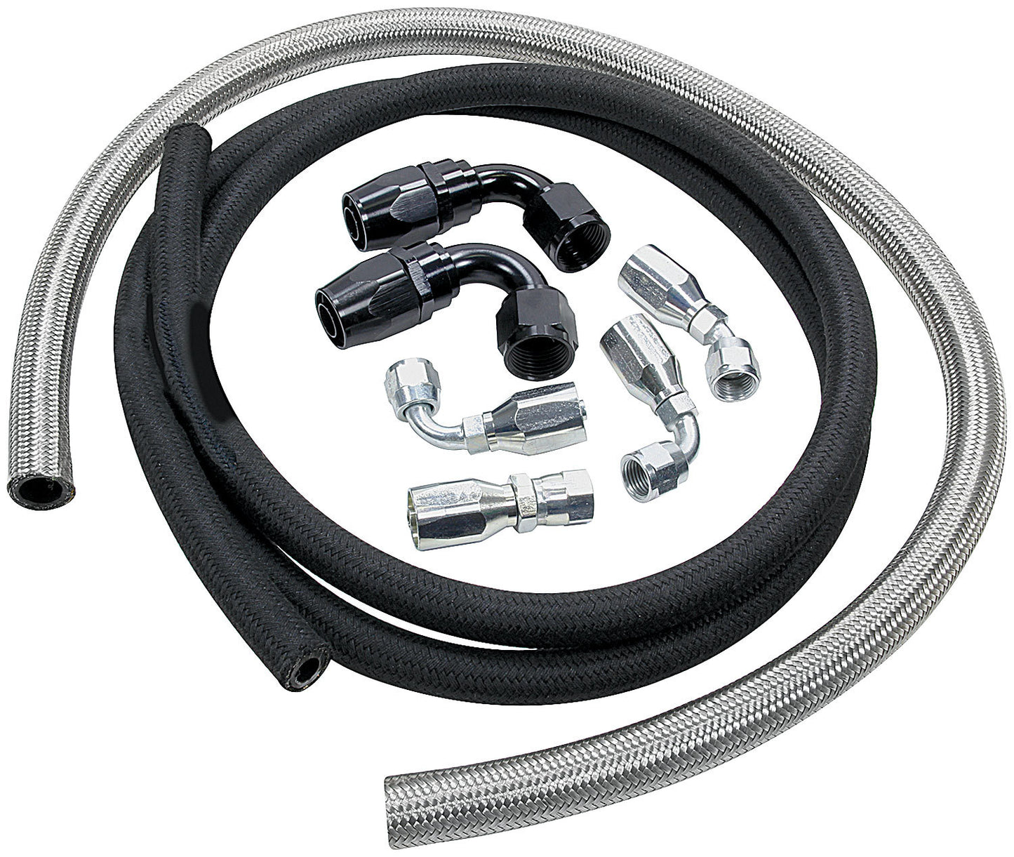 Allstar Performance Power Steering Hose Kit - Hose Ends - Rubber Hose - Stock Style Steering Boxes - Kit
