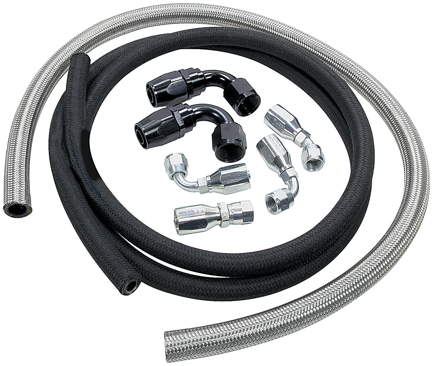 Allstar Performance Power Steering Hose Kit - Hose Ends - Rubber Hose - Stock Style Steering Boxes - Kit