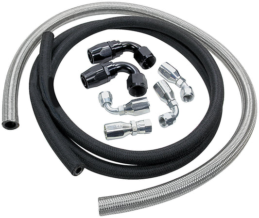 Allstar Performance Power Steering Hose Kit - Hose Ends - Rubber Hose - Stock Style Steering Boxes - Kit