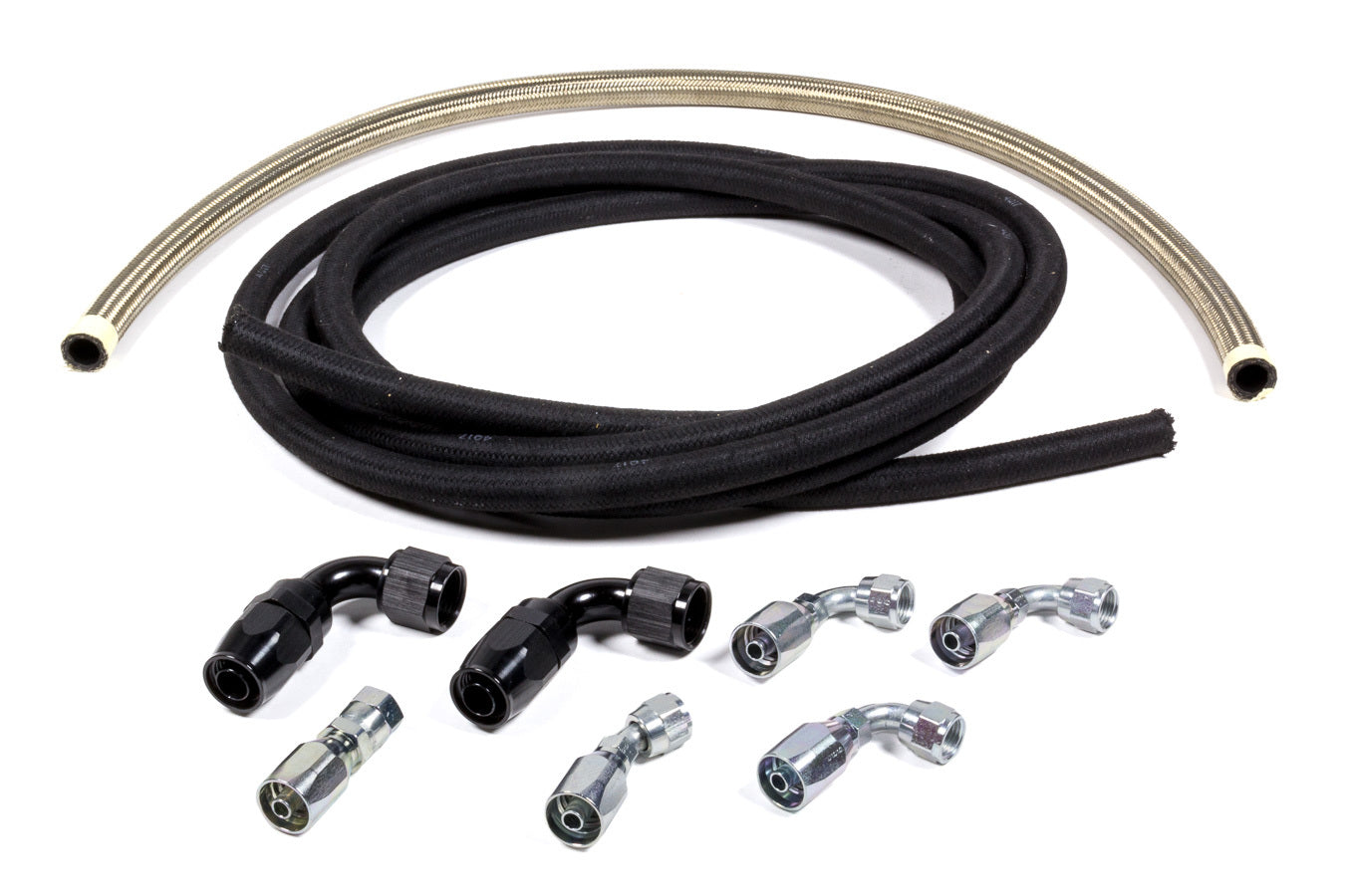 Allstar Performance Power Steering Hose Kit - Hose Ends - Bell Housing Mounted Pump - Steering Box - Kit