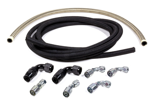Allstar Performance Power Steering Hose Kit - Hose Ends - Bell Housing Mounted Pump - Steering Box - Kit