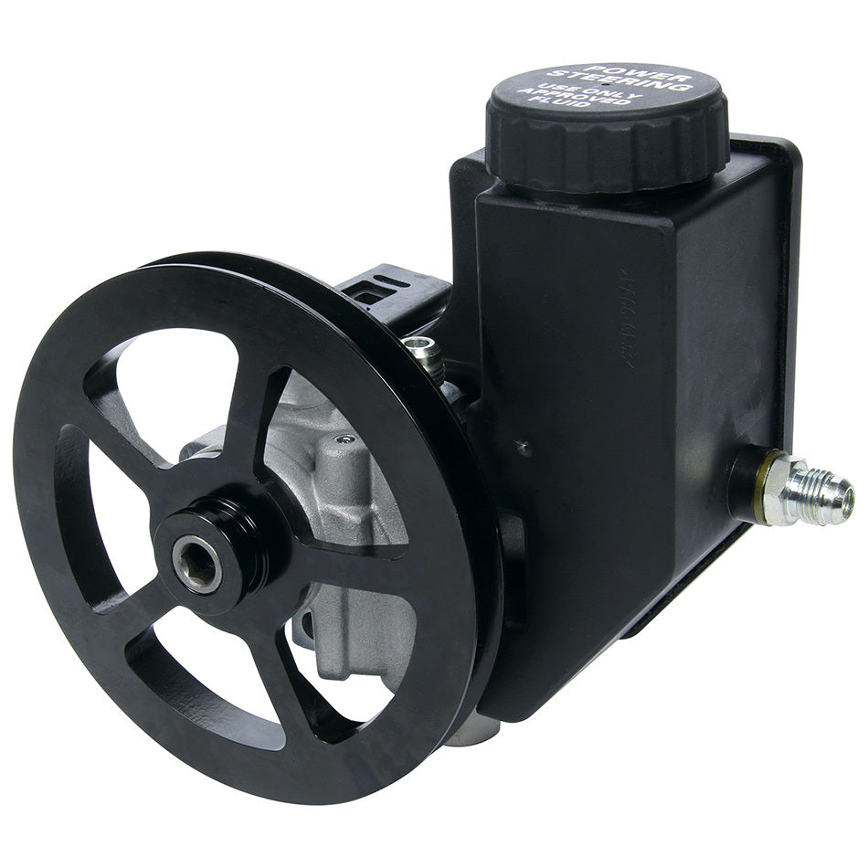 Allstar Performance Power Steering Pump - GM Type 2 - 3 gpm - 1300 psi - Integral Reservoir / V-Belt Pulley - Kit