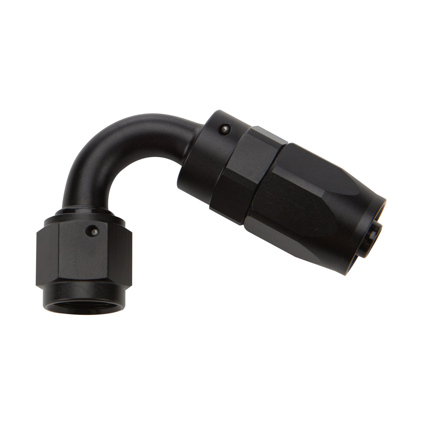 Allstar Performance Fitting - Hose End - 120 Degree - 16 AN Hose to 16 AN Female Swivel - Aluminum - Black Anodized -