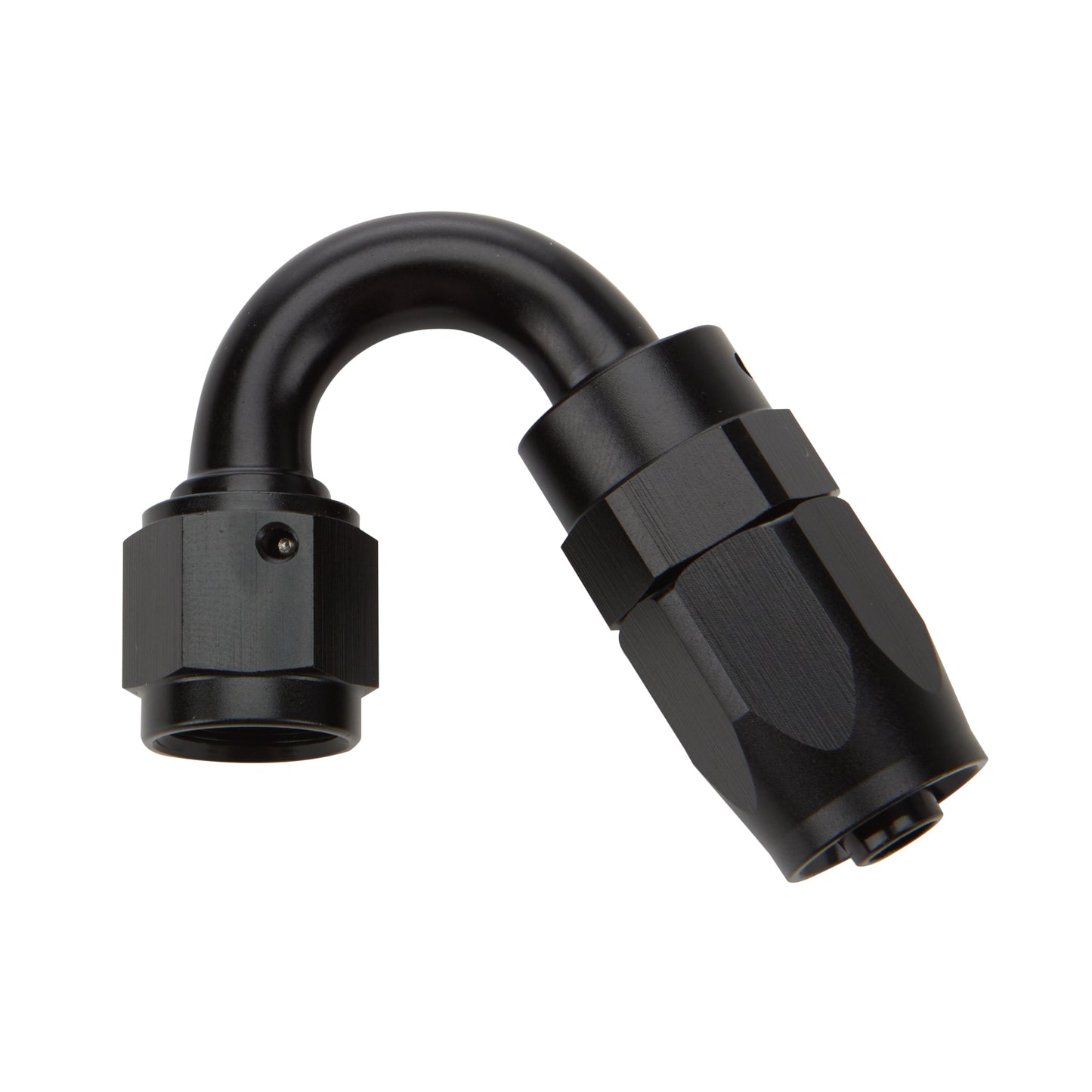 Allstar Performance Fitting - Hose End - 150 Degree - 16 AN Hose to 16 AN Female Swivel - Aluminum - Black Anodized -