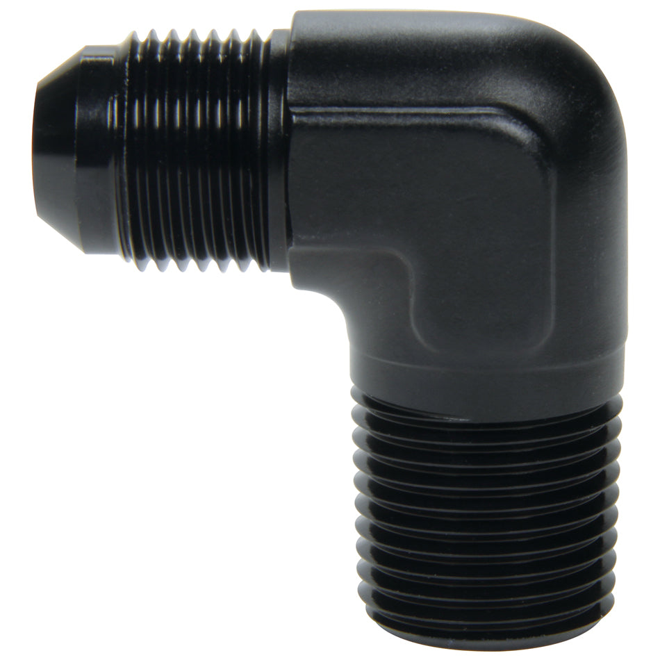 Allstar Performance Fitting - Adapter - 90 Degree - 16 AN Male to 3/4 in NPT Male - Aluminum - Black Anodized - Each