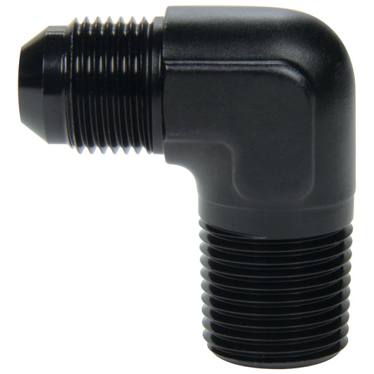 Allstar Performance Fitting - Adapter - 90 Degree - 16 AN Male to 3/4 in NPT Male - Aluminum - Black Anodized - Each