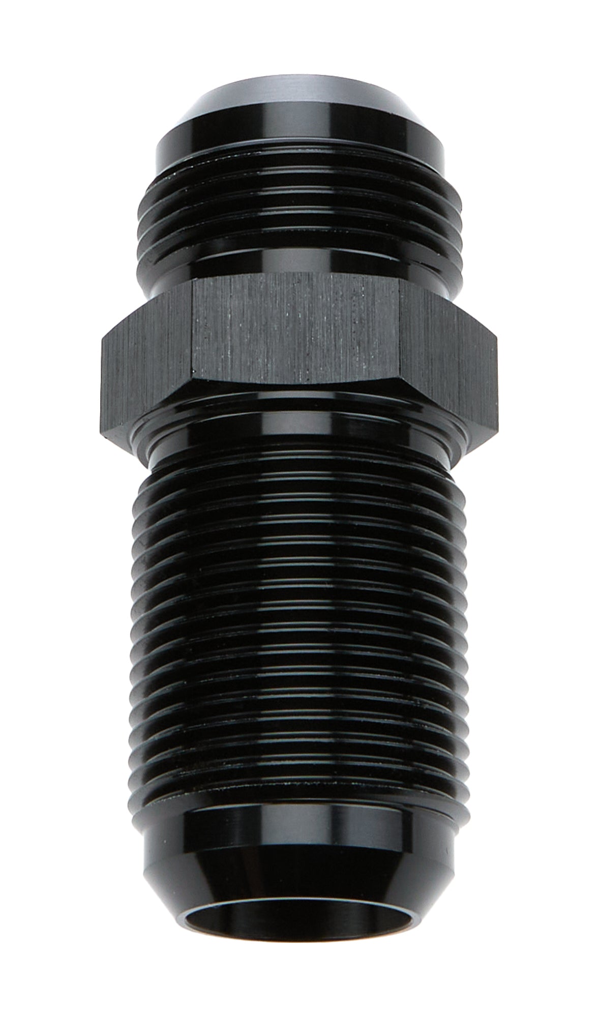 Allstar Performance Fitting - Bulkhead - Straight - 20 AN Male to 20 AN Male Bulkhead - Aluminum - Black Anodized - Each