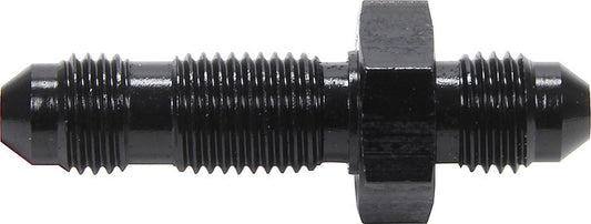 Straight Bulkhead -4 Black 10pk