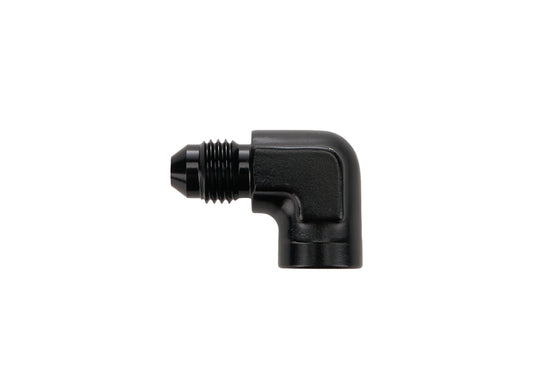 Allstar Performance Fitting - Adapter - 90 Degree - 4 AN Male to 1/8 in NPT Female - Aluminum - Black Anodized - Each