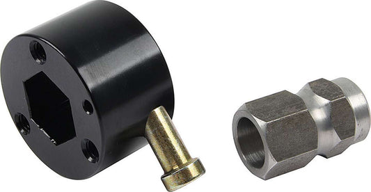 Allstar Performance Steering Wheel Quick Release - Push Button Release - Hex Style - Aluminum - Black Anodized - 3/4