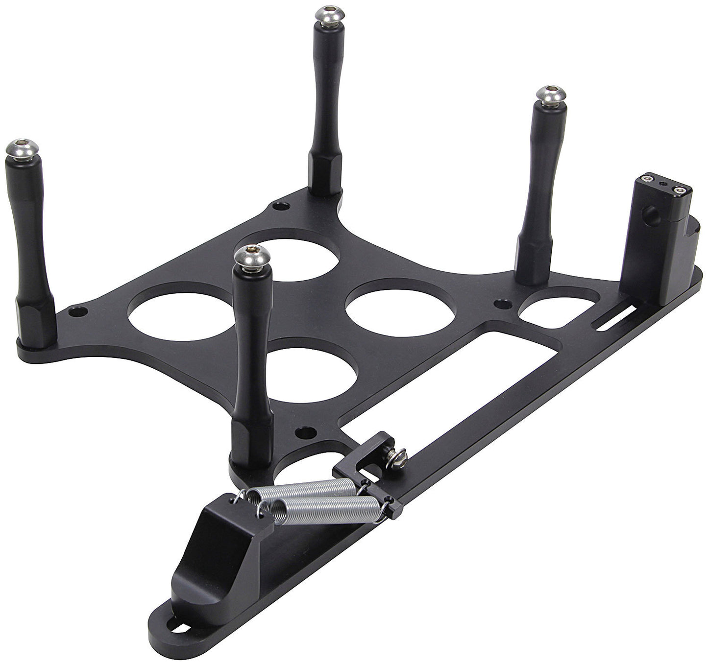 Allstar Performance Scoop Tray Mount - Hardware Included - Aluminum - Black Anodized - Dominator Carburetors - Each