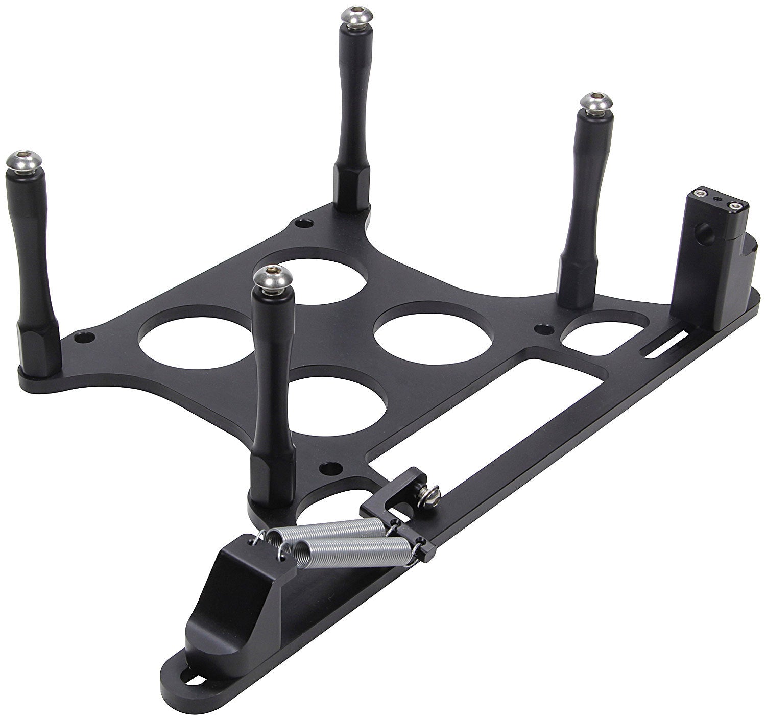 Allstar Performance Scoop Tray Mount - Hardware Included - Aluminum - Black Anodized - Dominator Carburetors - Each
