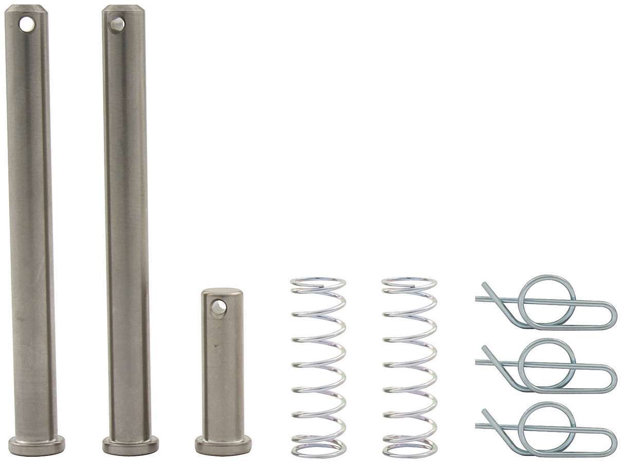 Allstar Performance Jacobs Ladder Pin - 3/8 in Diameter - 3-3/4 in Long - Clips / Springs - Titanium - Natural -