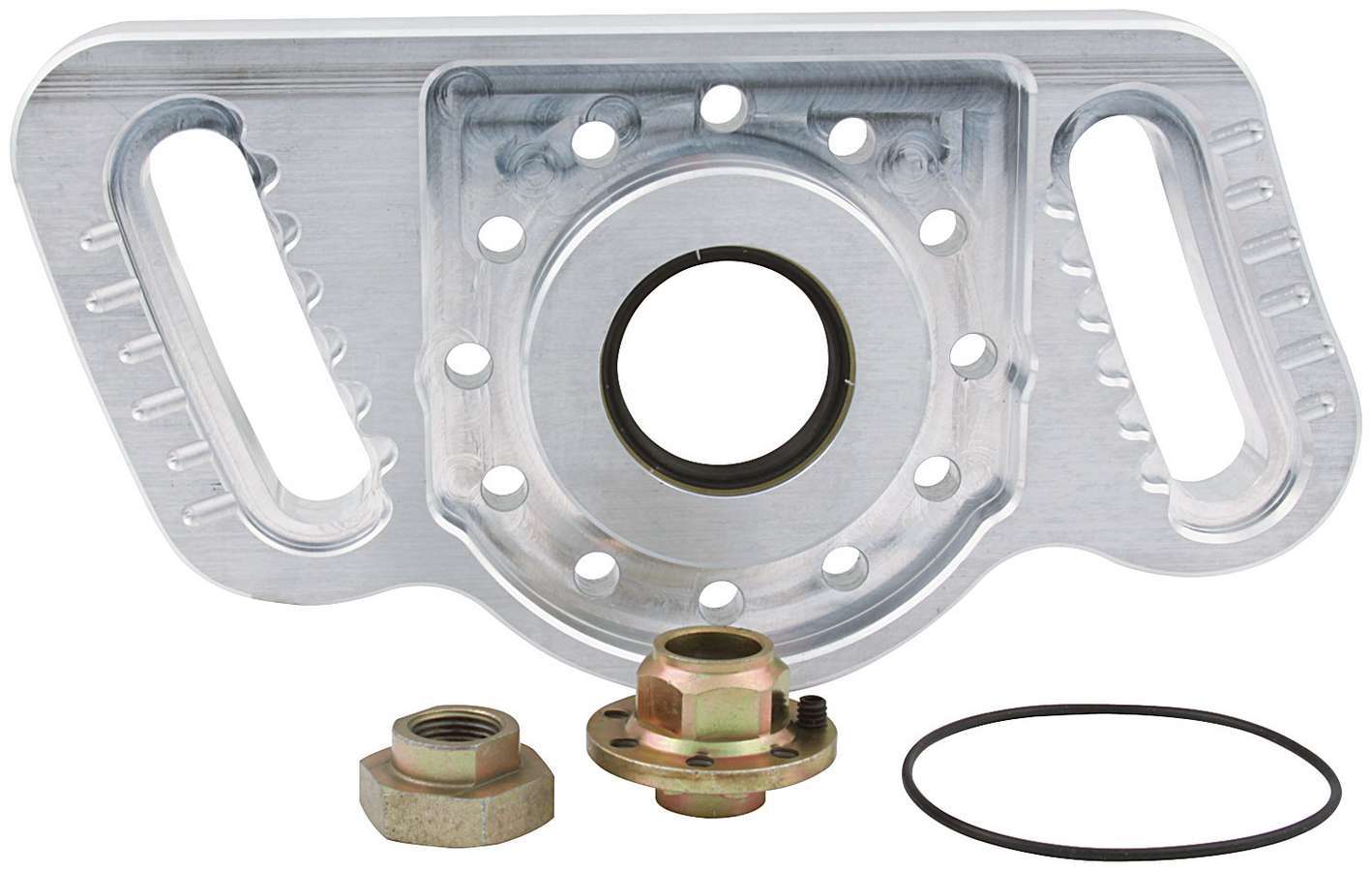 Allstar Performance Panhard Bar Bracket - Pinion Mount - Bolt-On - Double Adjustable - Aluminum - Natural - Quick