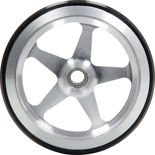 Allstar Performance Wheelie Bar Wheel - 5 Spoke - 3/8 in Hole - Bearing Included - Aluminum / Polyurethane - Each