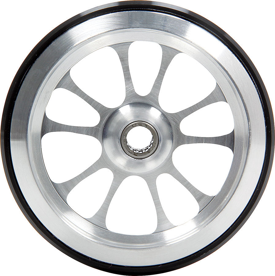 Allstar Performance Wheelie Bar Wheel - 10 Spoke - 3/8 in Hole - Bearing Included - Aluminum / Polyurethane - Each