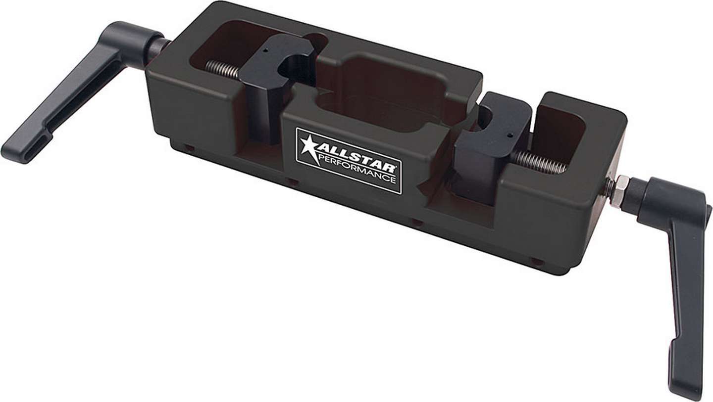 Allstar Performance Shock Work Station - Holds Shock Bodies / Shafts - Aluminum / Steel - Black Anodized / Natural -