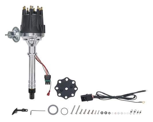 Allstar Performance Distributor - Magnetic Pickup - Vacuum Advance - HEI Style Terminal - Rev Limiter - Black - Chevy
