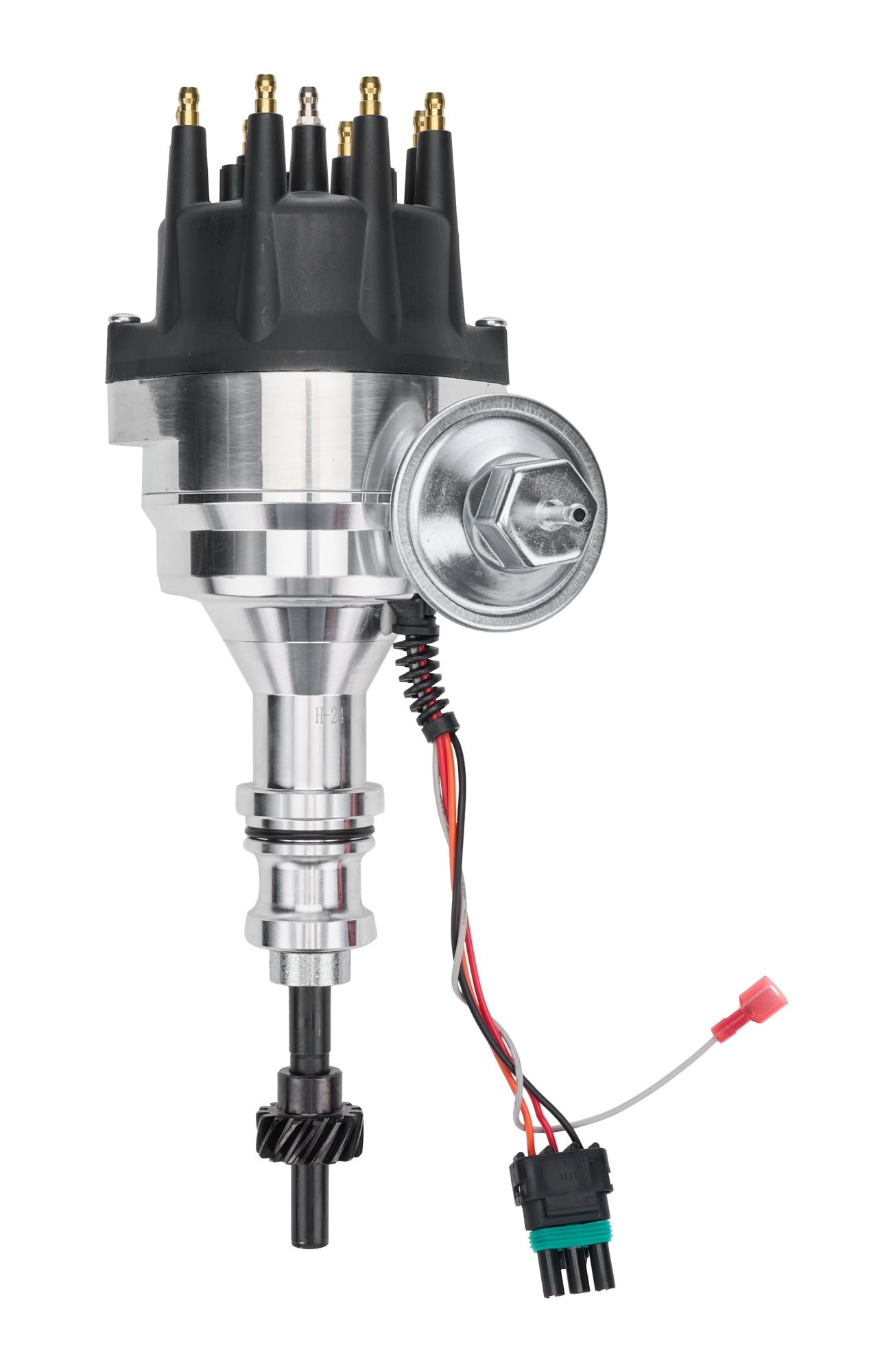 Allstar Performance Distributor - Magnetic Pickup - Vacuum Advance - HEI Style Terminal - Rev Limiter - Black - Small