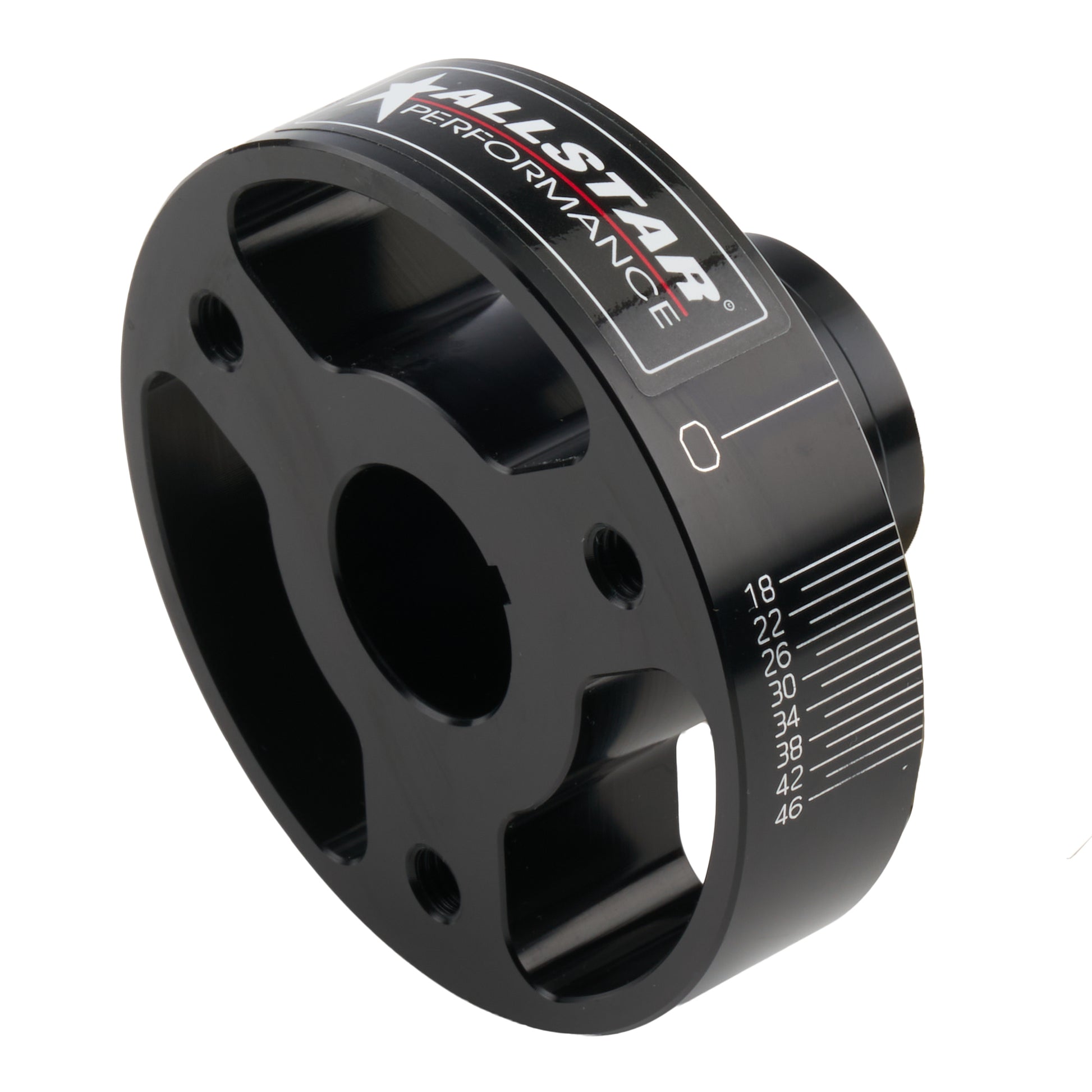Allstar Performance Crankshaft Hub - 4.375 in OD - Aluminum - Black Anodized - Small Block Chevy - Each