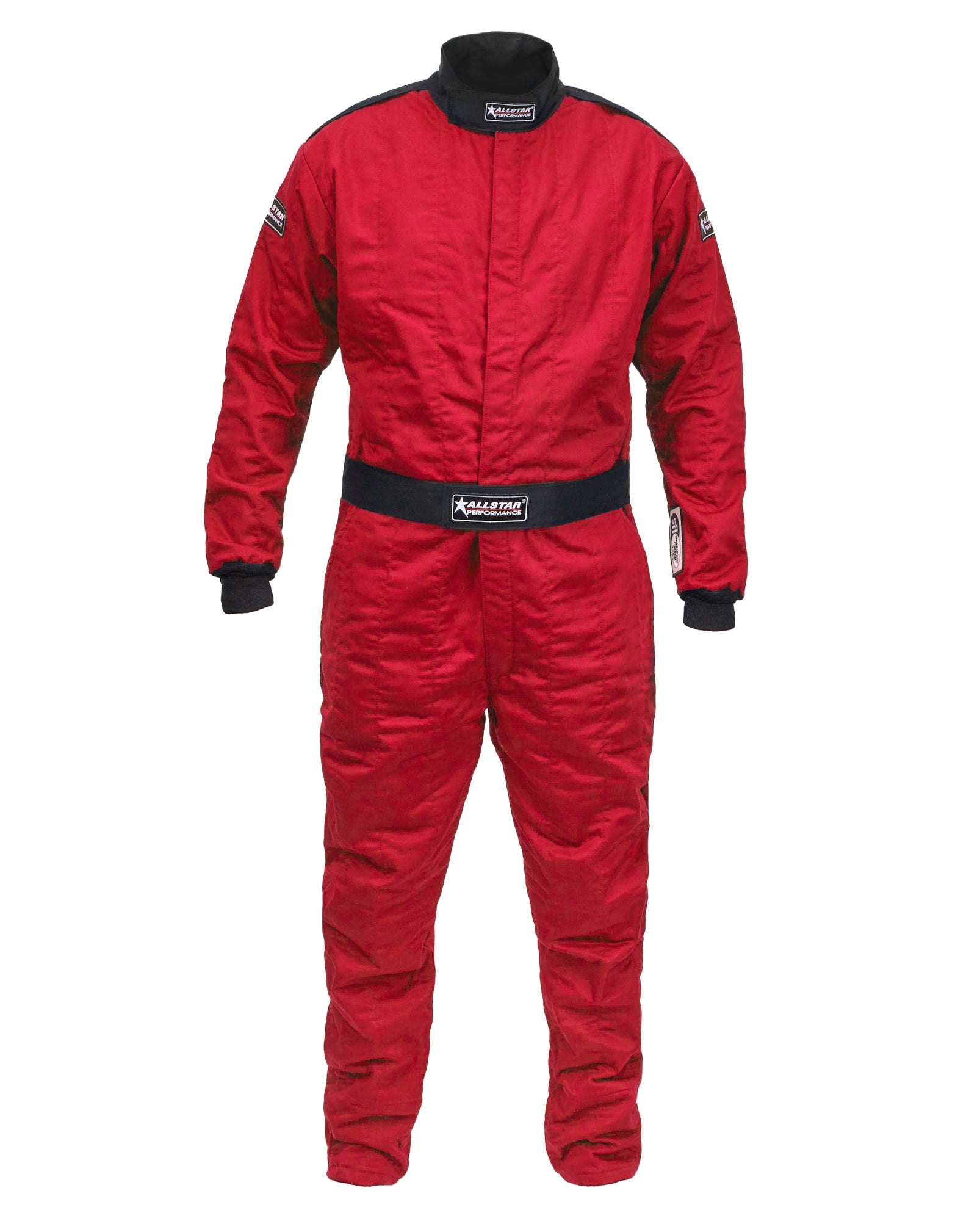 Allstar Performance Driving Suit - 1-Piece - SFI 3.2A/5 - Multi-Layer - Aramid / Fire Retardant Cotton - Red - Large -