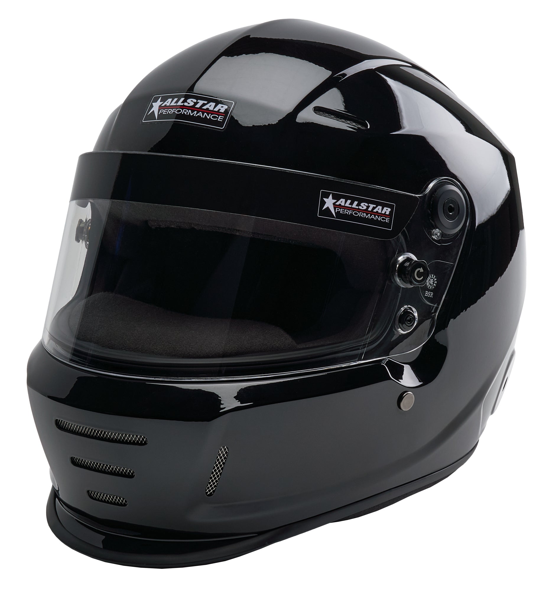 Allstar Performance Helmet - Series 40 - Snell SA2025 - Head and Neck Support Ready - Black - Medium - Each