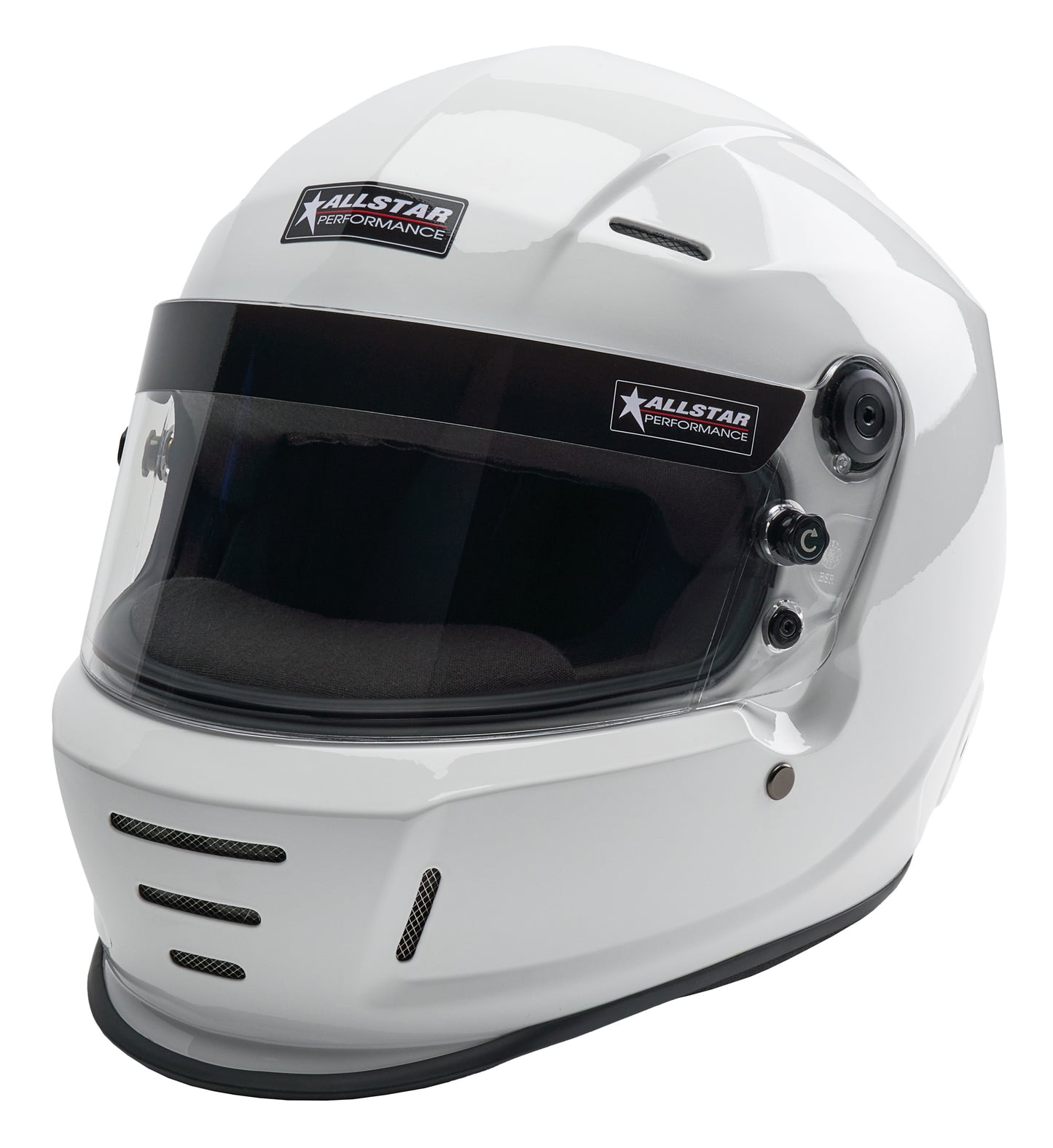 Allstar Performance Helmet - Series 40 - Snell SA2025 - Head and Neck Support Ready - White - 2X-Large - Each