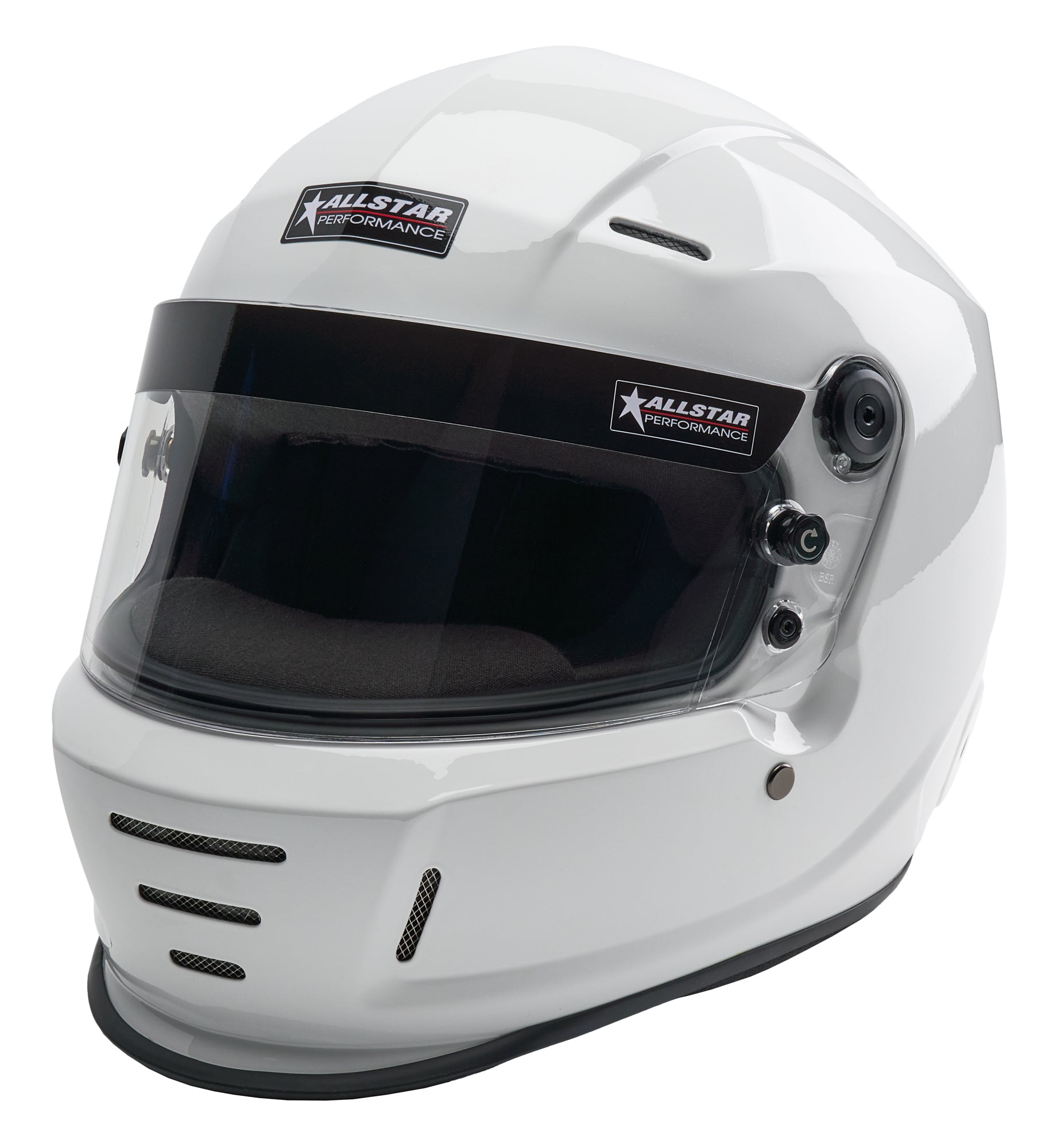 Allstar Performance Helmet - Series 40 - Snell SA2025 - Head and Neck Support Ready - White - 3X-Large - Each