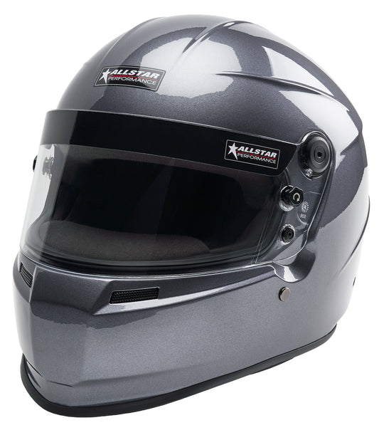 Allstar Performance Helmet - Series 60 - Snell SA2025 - Head and Neck Support Ready - Gray - Large - Each