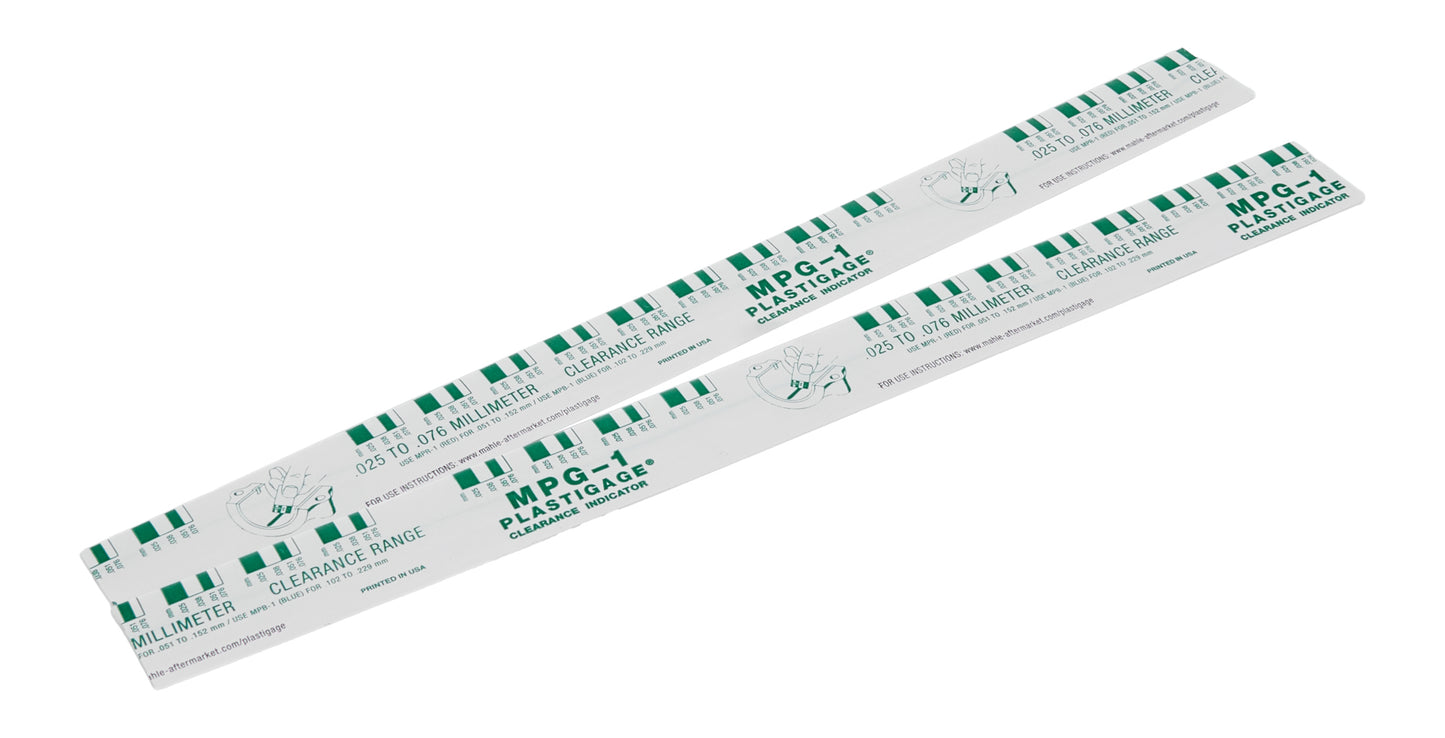 Allstar Performance Plastigauge - 0.001-0.003 in Measurement Range - 12 in Long - Green - Pair