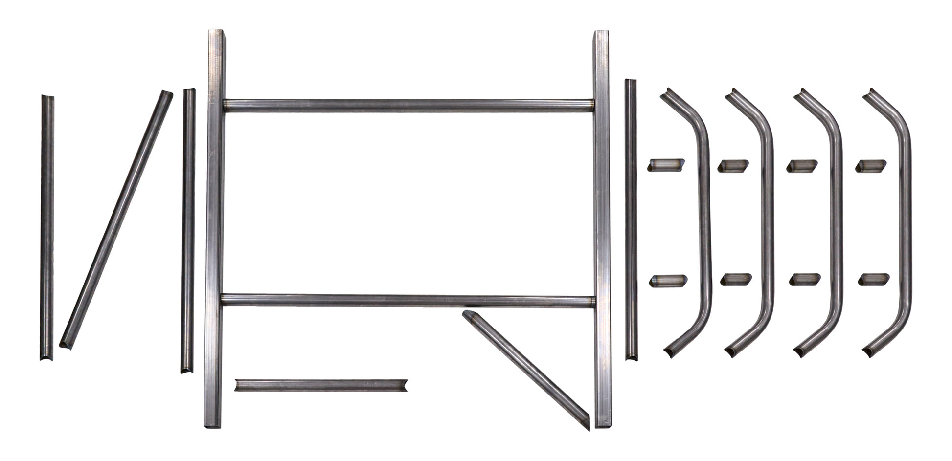 Allstar Performance Roll Cage - Strut Kit - Mini Enduro - Weld-On - 1.75 in Diameter - 0.095 in Wall - Steel - Natural