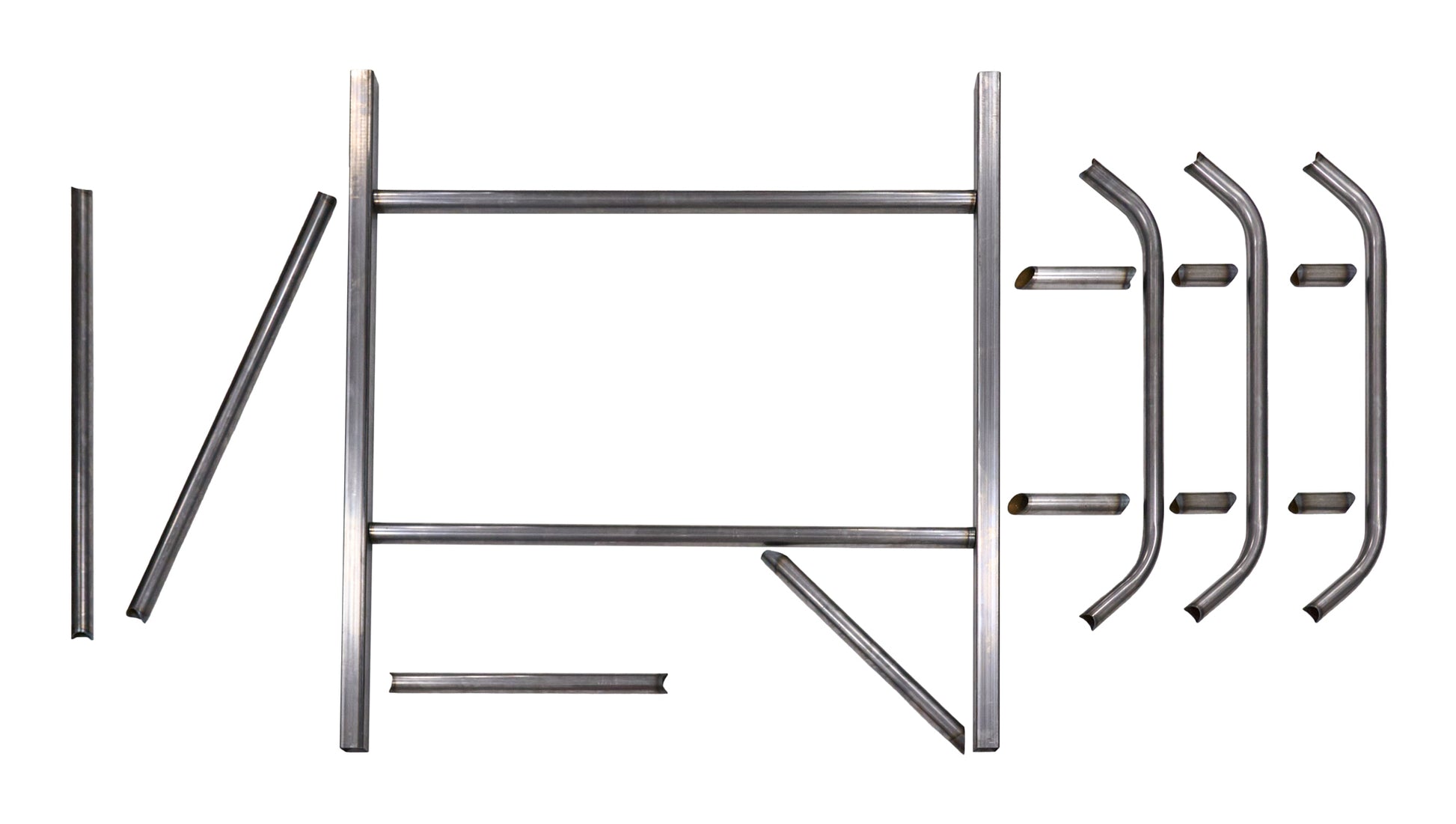 Allstar Performance Roll Cage - Strut Kit - Mini Enduro - Weld-On - 1.75 in Diameter - 0.095 in Wall - Steel - Natural