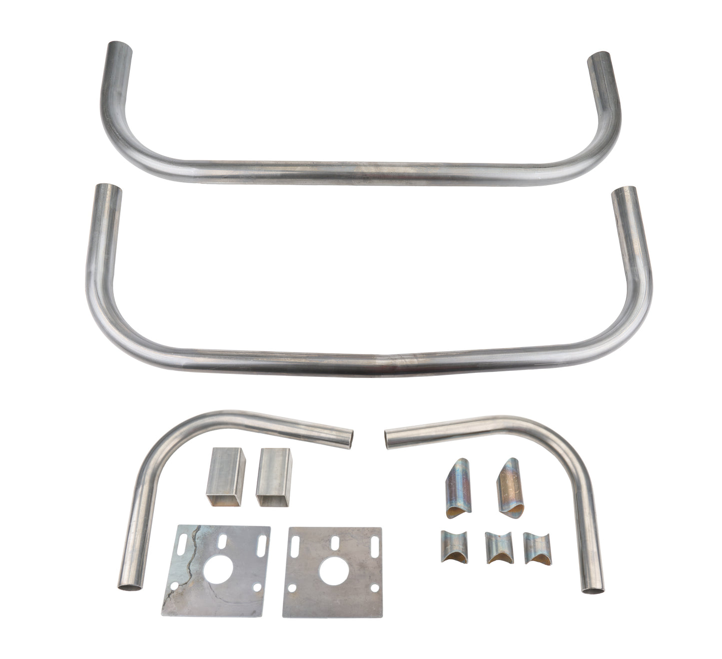 Allstar Performance Bumper Components - Front - 1.75 in OD - 0.095 in Wall - Steel - Natural - Crown Vic - Kit