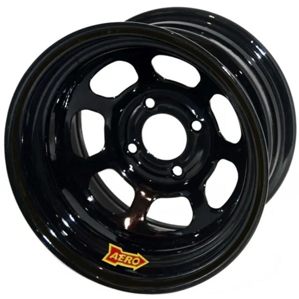 Aero Race Wheels Wheel - 30-Series - 13 x 7 - 3.500 in Backspace - 4 x 4 in Bolt Pattern - Steel - Black Powder Coat -