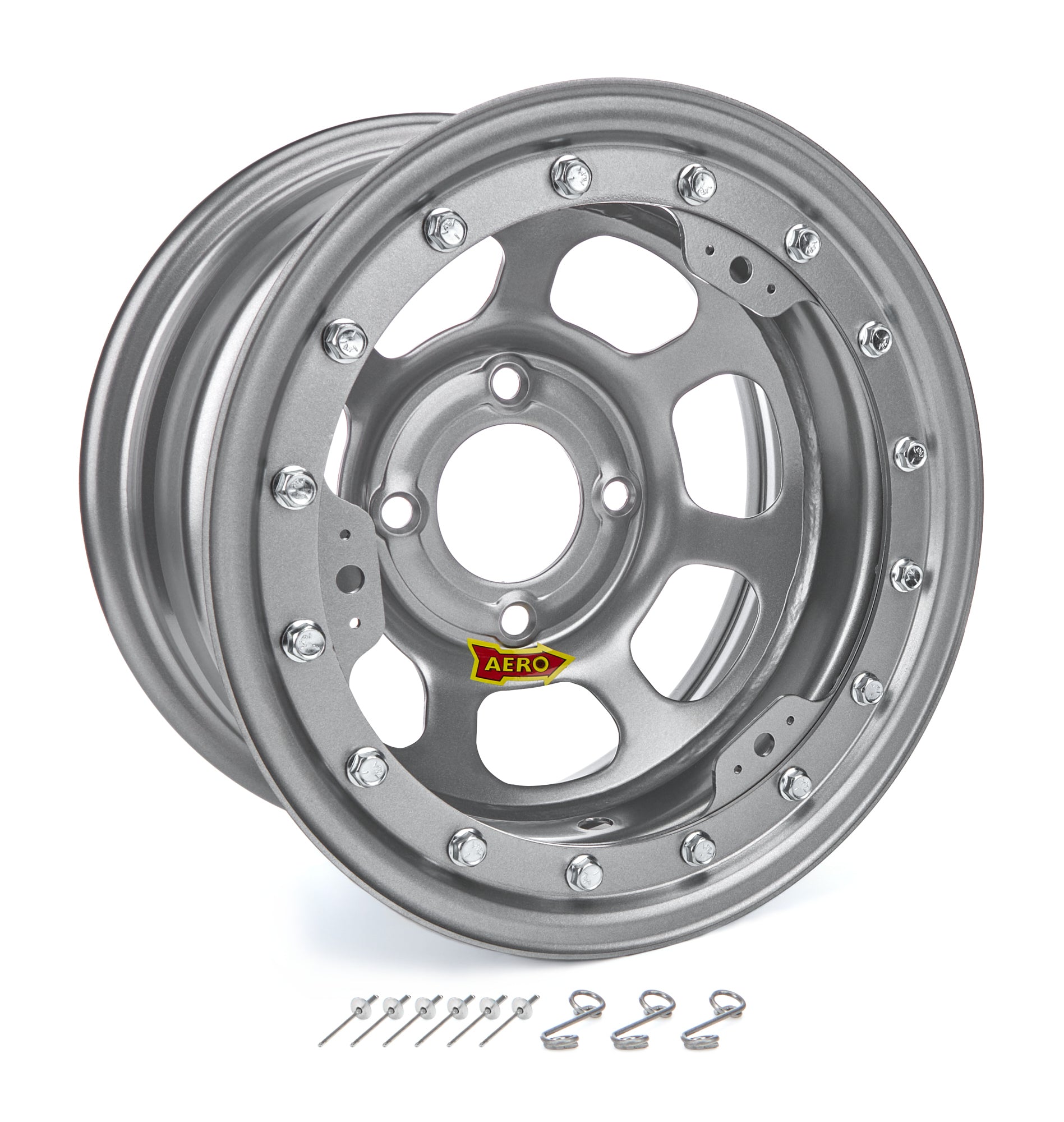 Aero Race Wheels Wheel - 33-Series - 13 x 7 in - 2.000 in Backspace - 4 x 4.50 in Bolt Pattern - Beadlock - Steel -