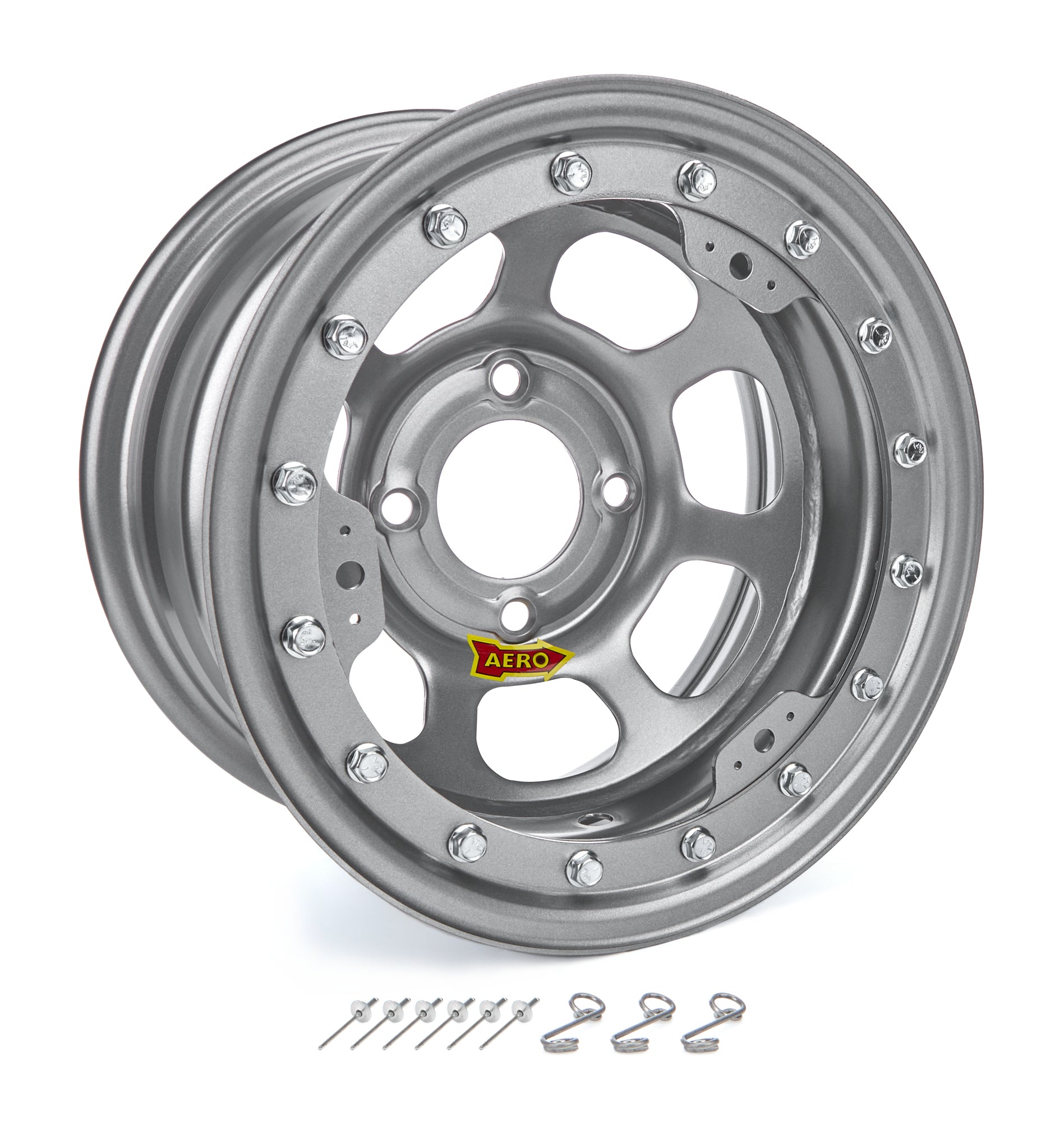 Aero Race Wheels Wheel - 33-Series - 13 x 8 in - 2.000 in Backspace - 4 x 4.50 in Bolt Pattern - Beadlock - Steel -