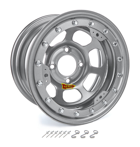 Aero Race Wheels Wheel - 33-Series - 13 x 8 in - 2.000 in Backspace - 4 x 4.50 in Bolt Pattern - Beadlock - Steel -
