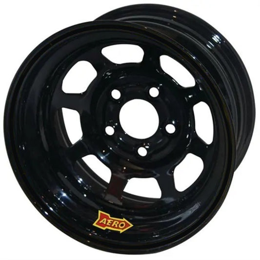 Aero Race Wheels Wheel - 50-Series - 15 x 8 in - 3.000 in Backspace - 5 x 4.50 in Bolt Pattern - Steel - Black Powder