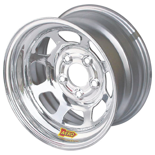 Aero Race Wheels Wheel - 51-Series - 15 x 10 in - 4.000 in Backspace - 5 x 5.00 in Bolt Pattern - Steel - Chrome - Each