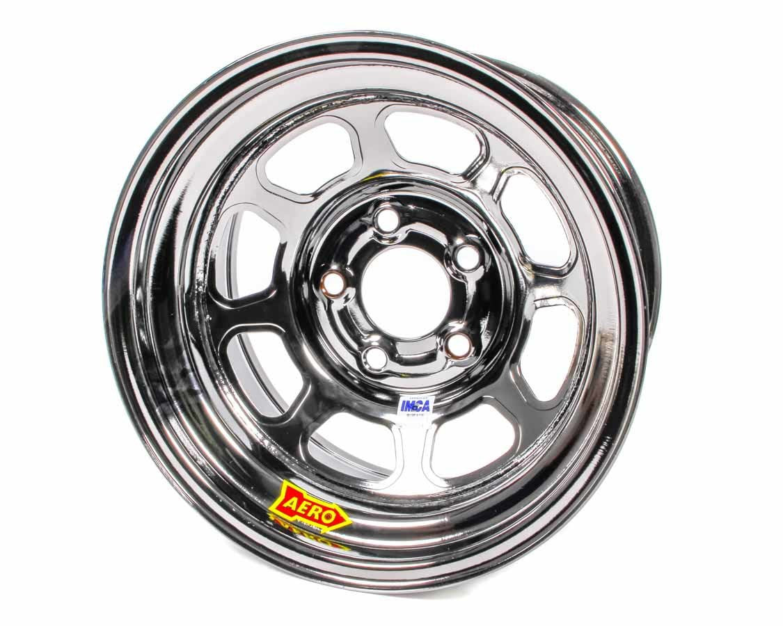 Aero Race Wheels Wheel - 52-Series - 15 x 8 in - 3.000 in Backspace - 5 x 5.00 in Bolt Pattern - Steel - Black Chrome