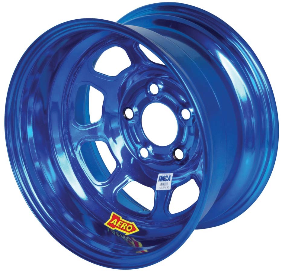 Aero Race Wheels Wheel - 52-Series - 15 x 8 in - 4.000 in Backspace - 5 x 5.00 in Bolt Pattern - Steel - Blue Chrome -