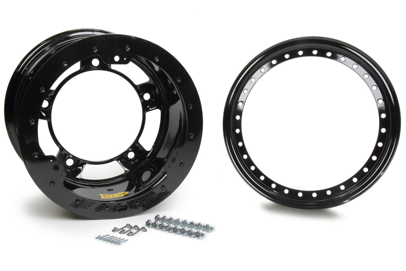Aero Race Wheels Wheel - 53-Series - 15 x 10 in - 3.000 in Backspace - Wide 5 Bolt Pattern - Beadlock - Steel - Black