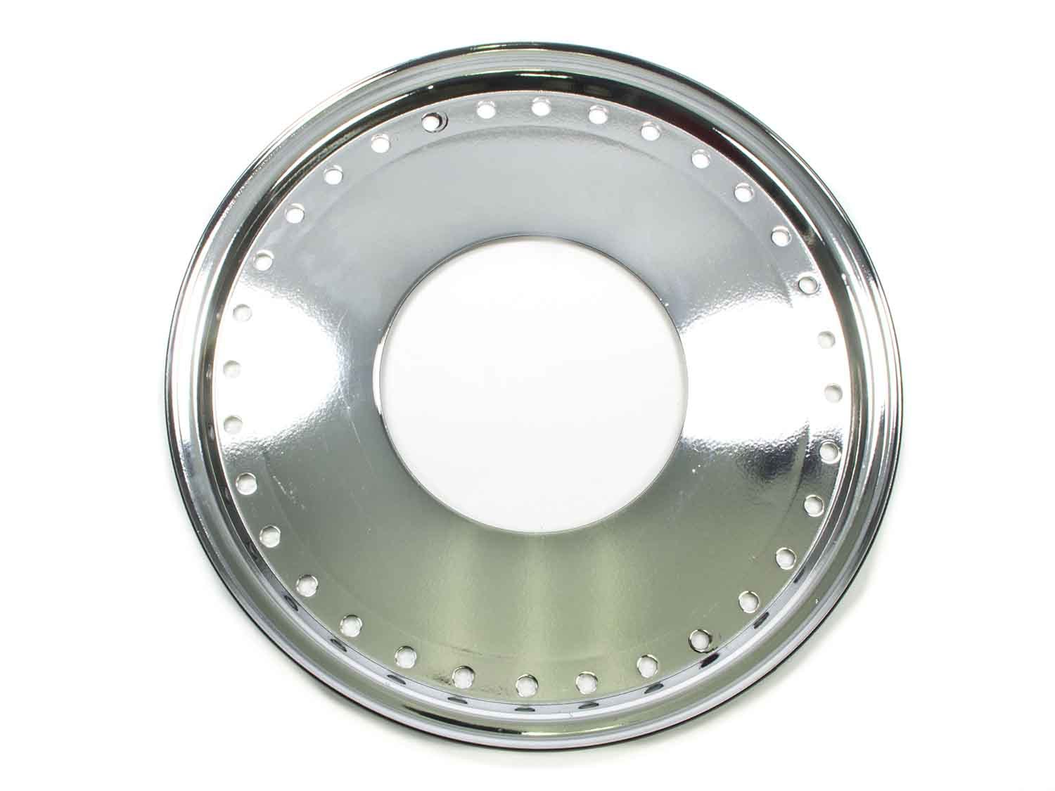 Aero Race Wheels Beadlock Ring - Mud Buster - Built-in Mud Cover - Aluminum - Chrome - 15 in Wheels - Each