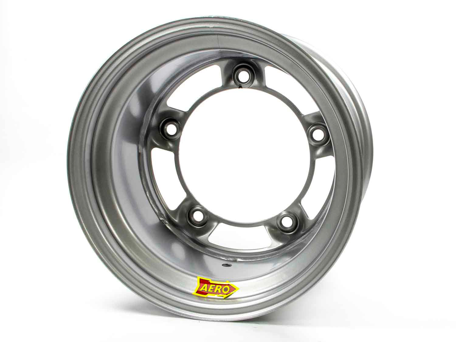 Aero Race Wheels Wheel - 58-Series - 15 x 10 in - 4.000 in Backspace - Wide 5 Bolt Pattern - Steel - Silver Powder